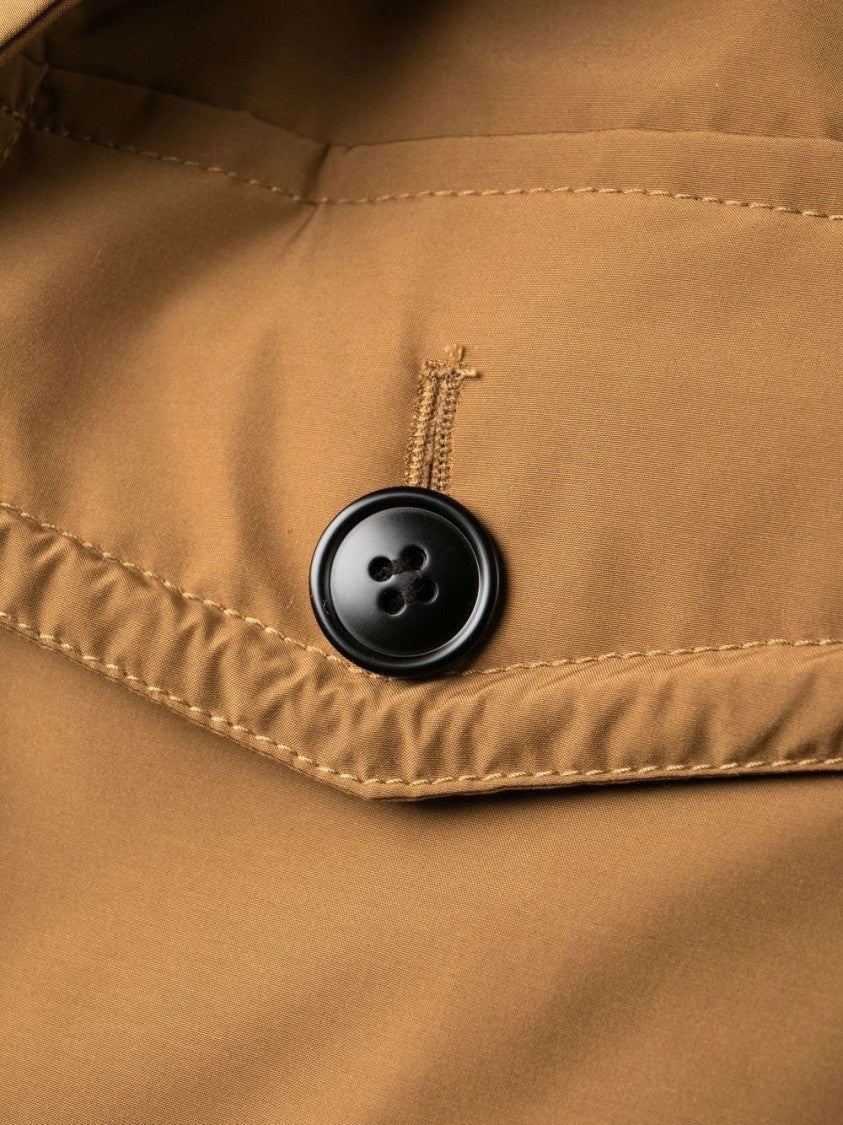 Diesel Casual Brown Jacket With Detachable Faux Fur Trim