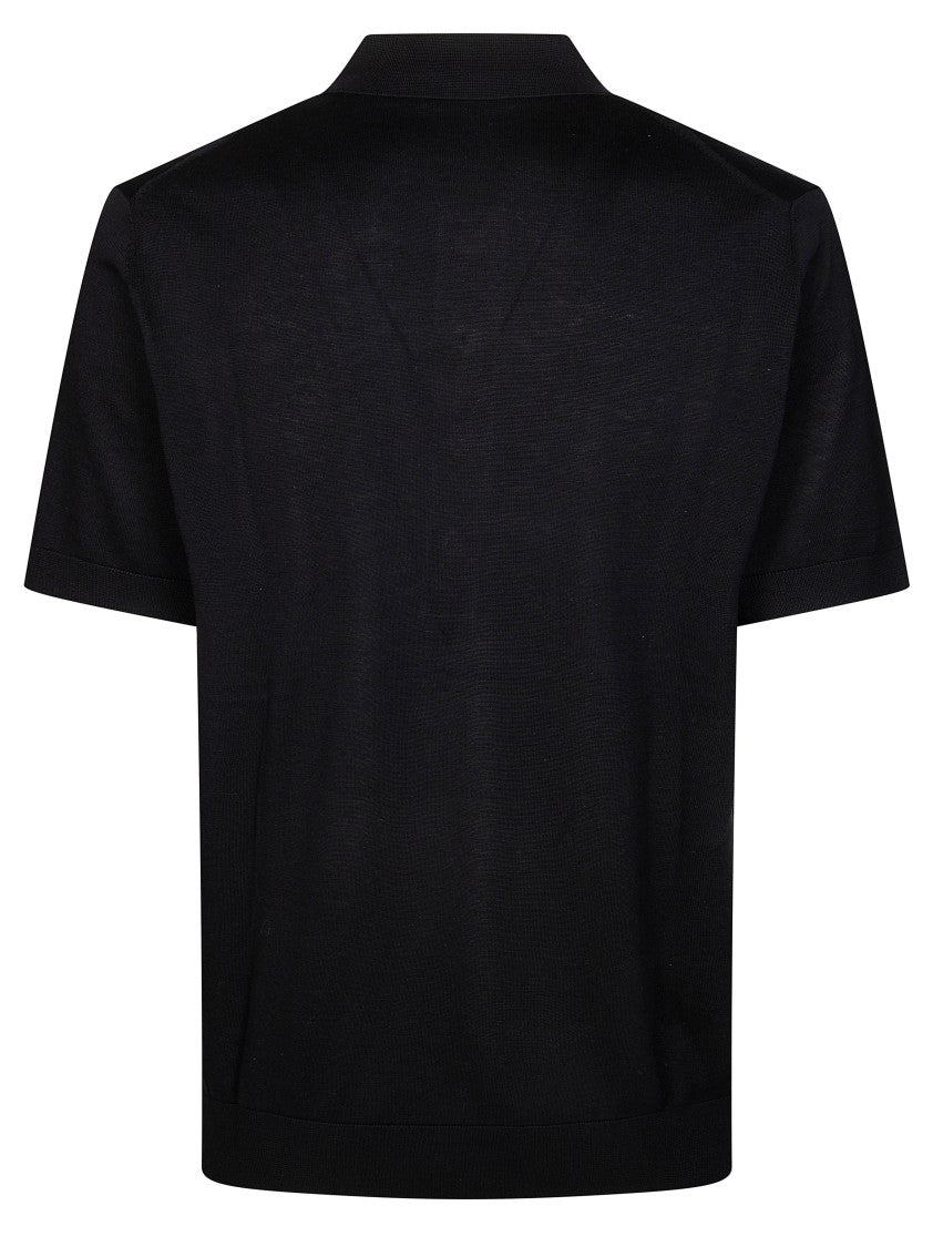 Paolo Pecora Silk Blend Four Button Polo Shirt