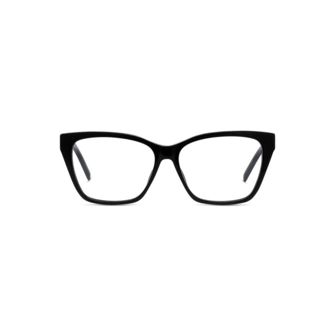 Givenchy Bold Black Rectangular Frame Eyeglasses With Subtle Logo Detail