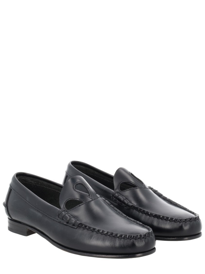 Hereu Calf Leather Cut-Out Detail Loafers
