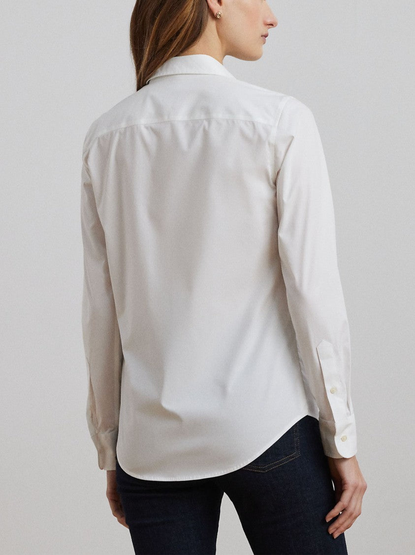Lauren Ralph Lauren Long-Sleeve Tailored Button-Up Cotton Shirt