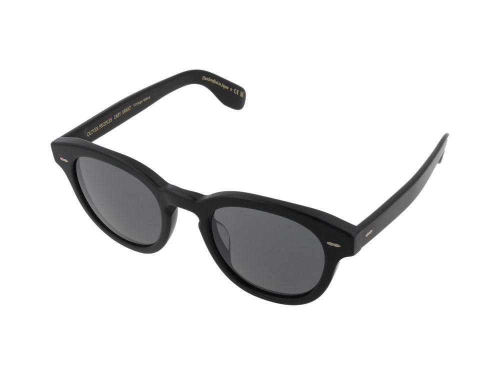 Oliver Peoples Rounded Metallic Accent Sunglasses