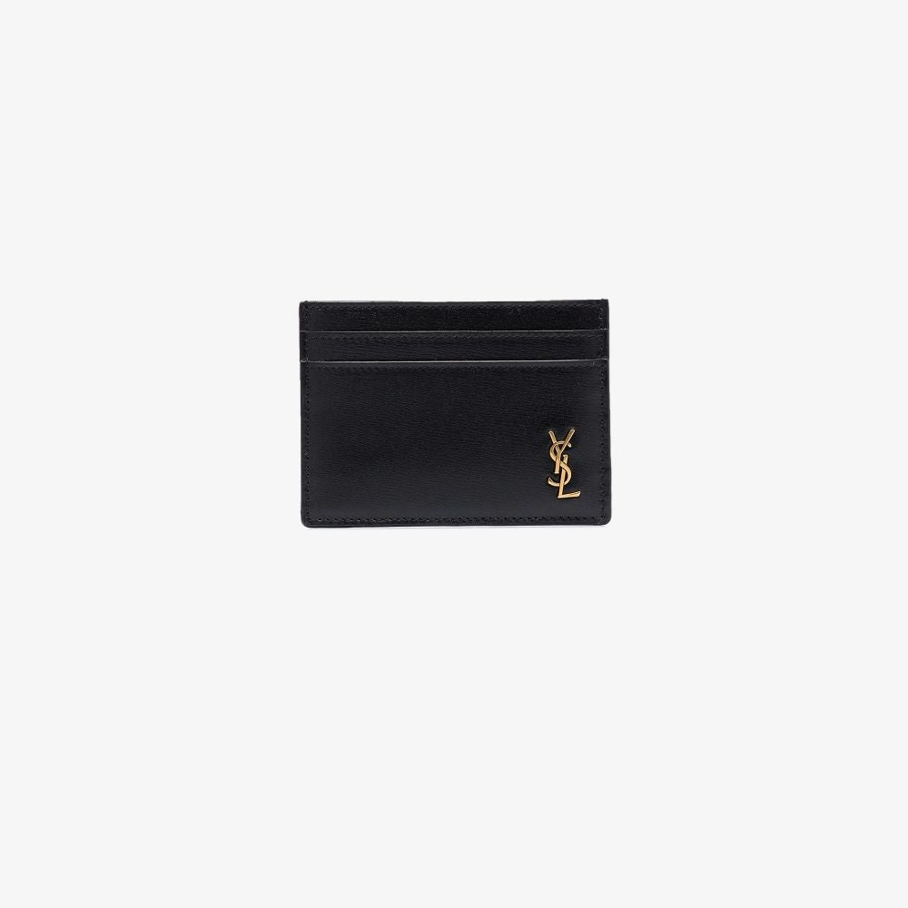 Saint Laurent Smooth Black Leather Cardholder