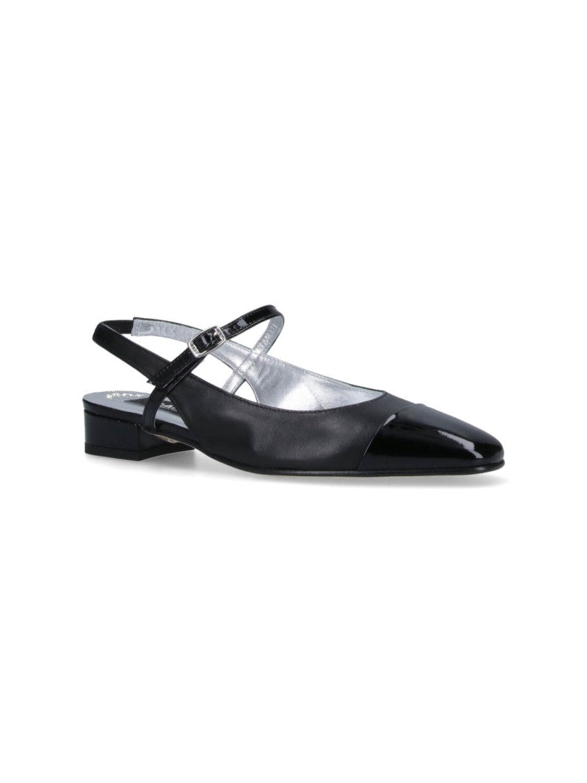 Carel "Oceano" Slingback Mules – Black
