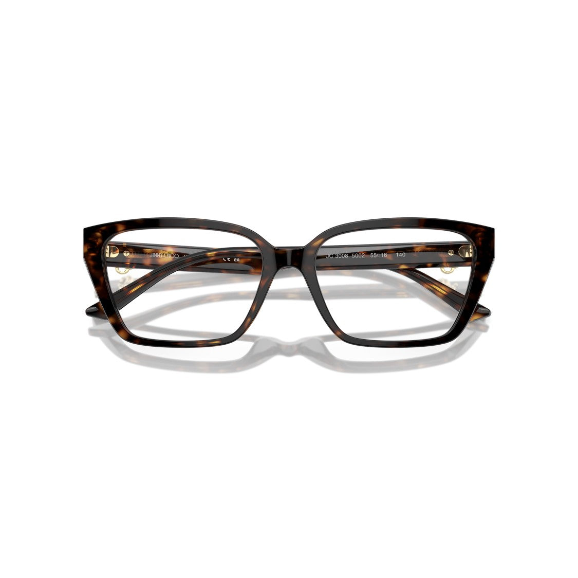 Jimmy Choo 0Jc3008 Oversized Tortoiseshell Square Frame Sunglasses