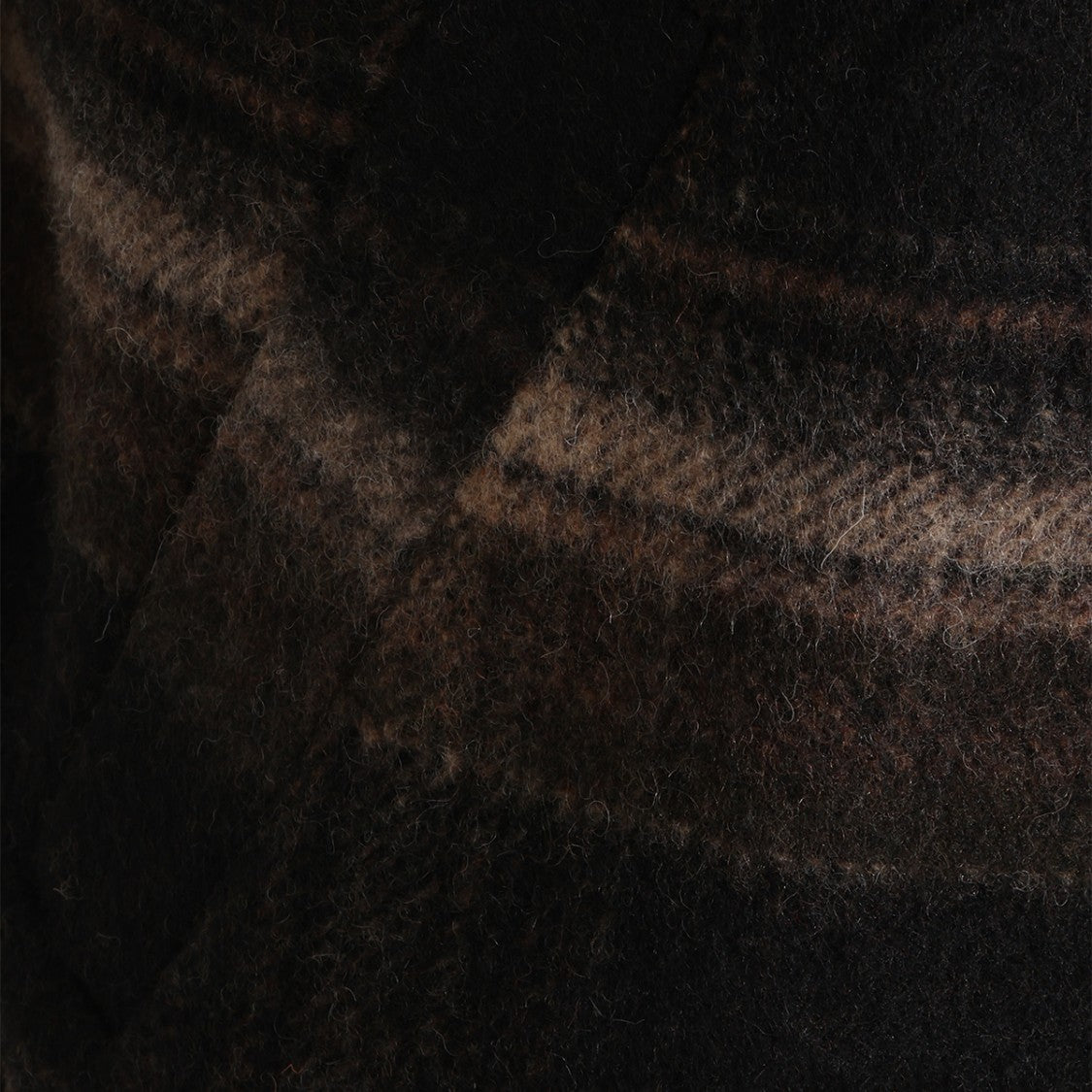 Isabel Marant Étoile Sleeveless Dark Plaid Coat With Fringed High Collar