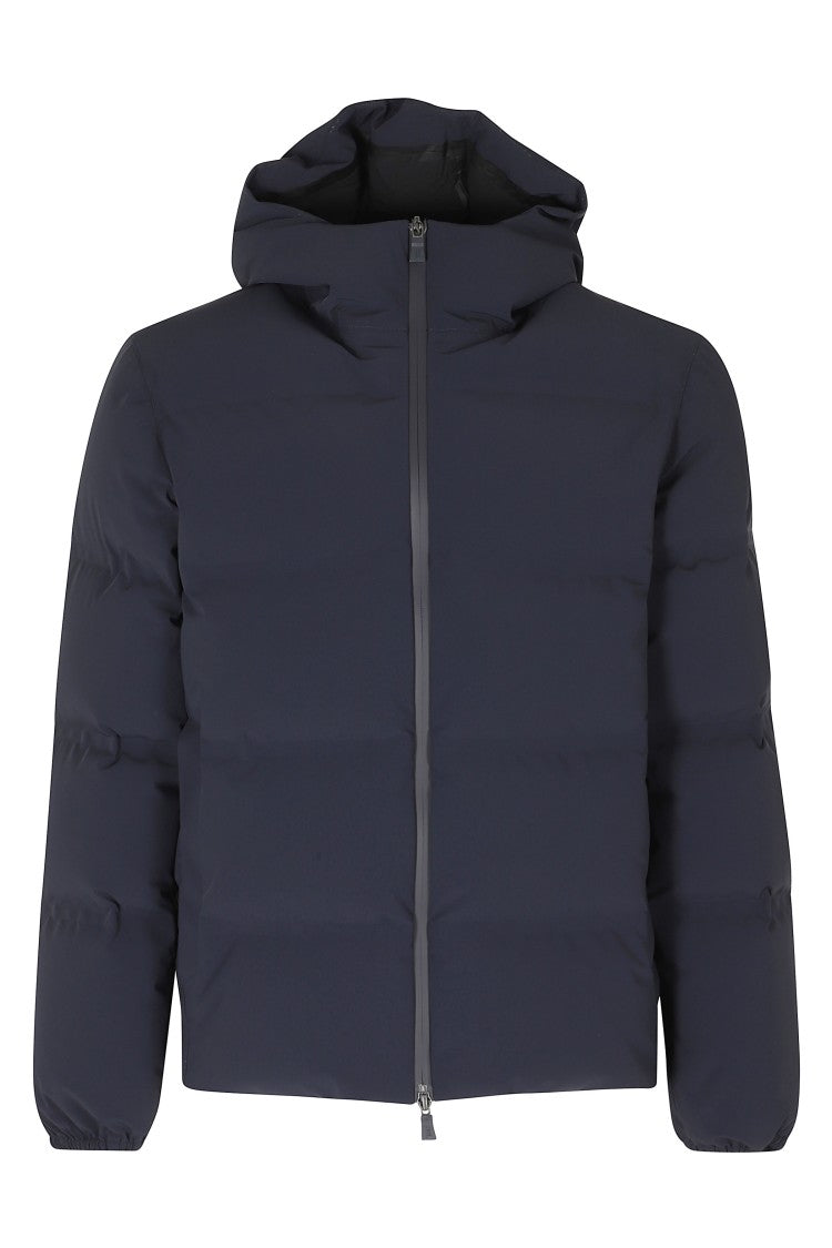 Herno Blue New Impact Hooded Short Down Jacket
