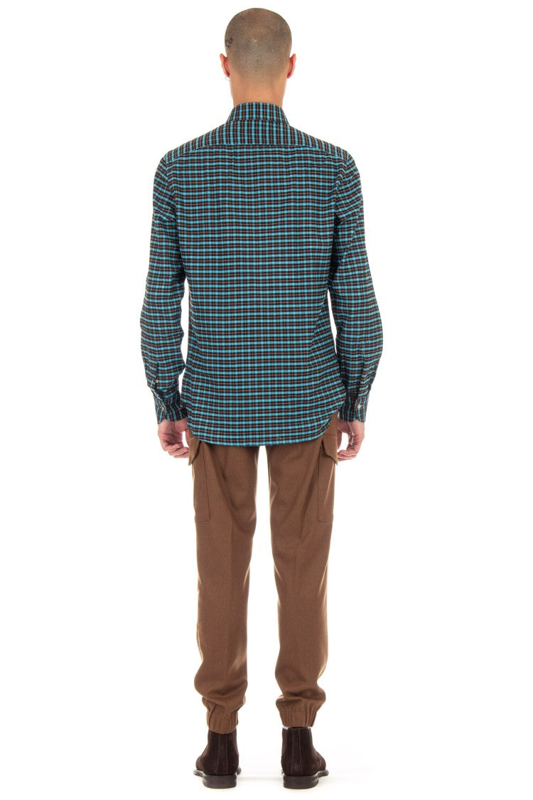 Borriello Micro Check Flannel Shirt