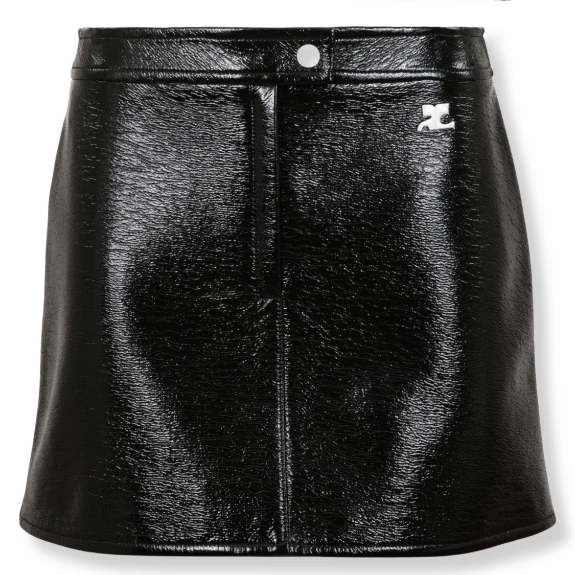 Courrèges Vinyl Mini Skirt With Finish