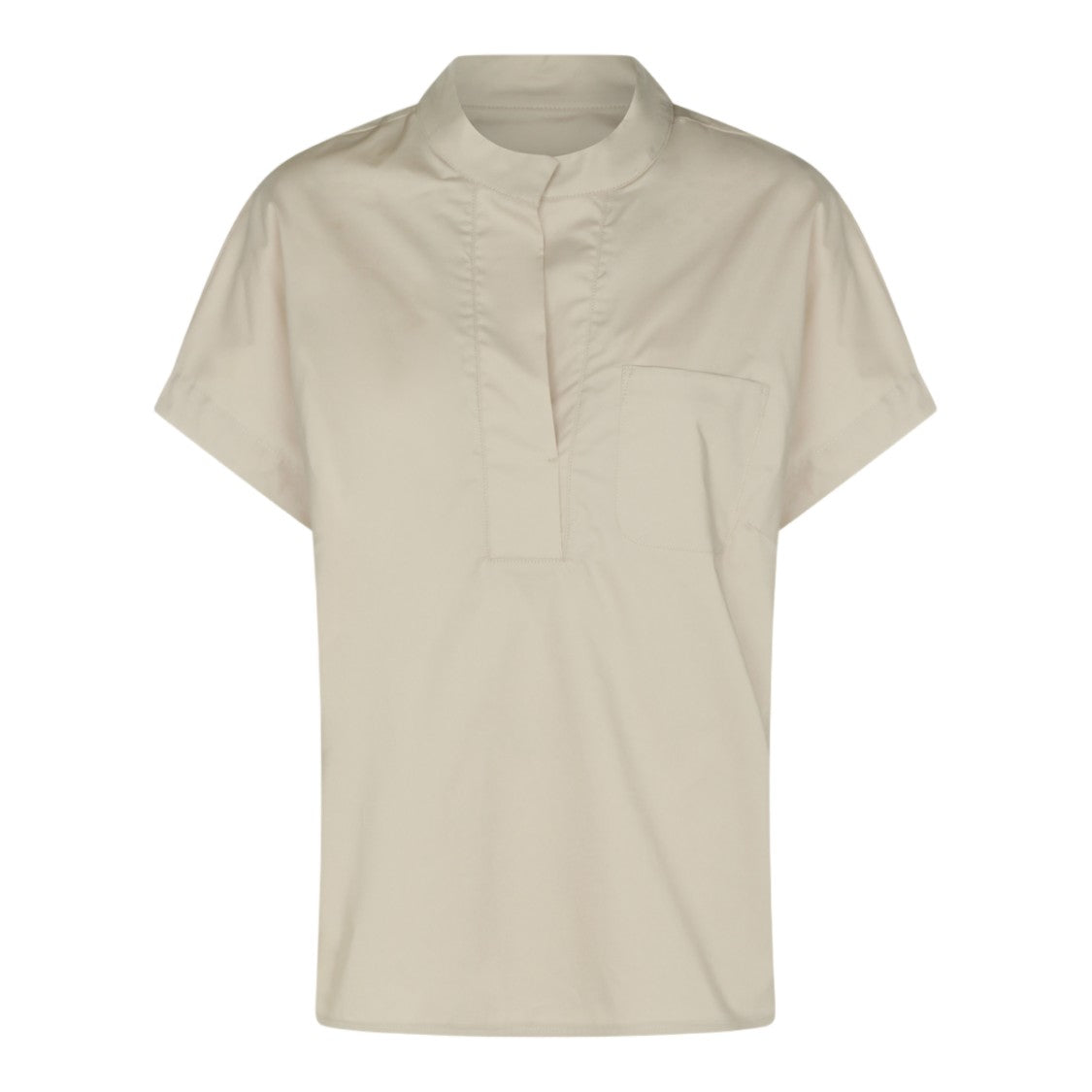 Nine In The Morning High Collar Minimalist Shirt With Short Sleeves