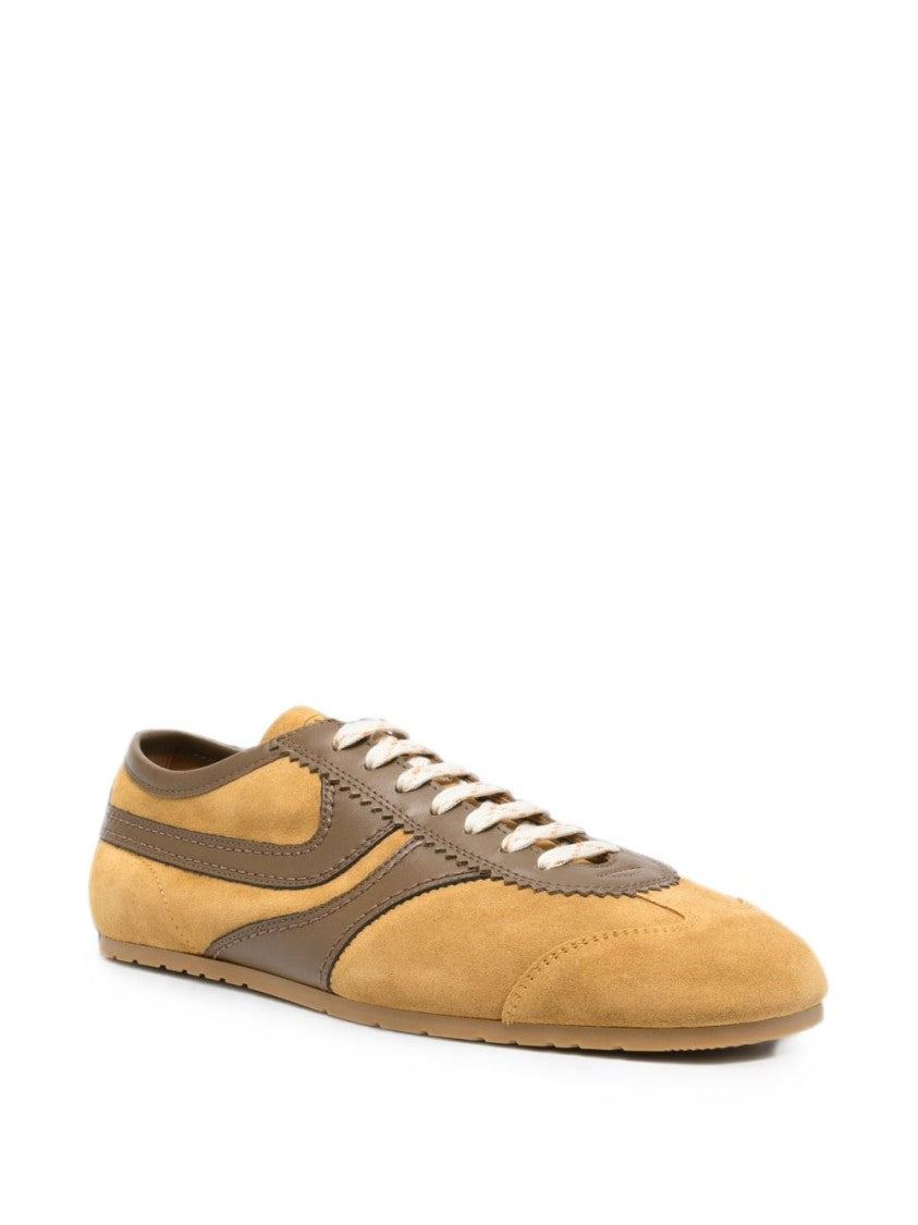 Dries Van Noten Suede And Leather Sneakers With Retro Accents