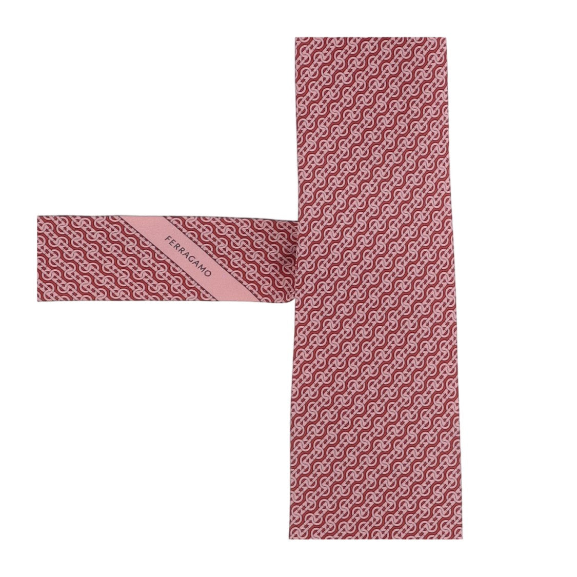 Salvatore Ferragamo Pink Patterned Silk Tie