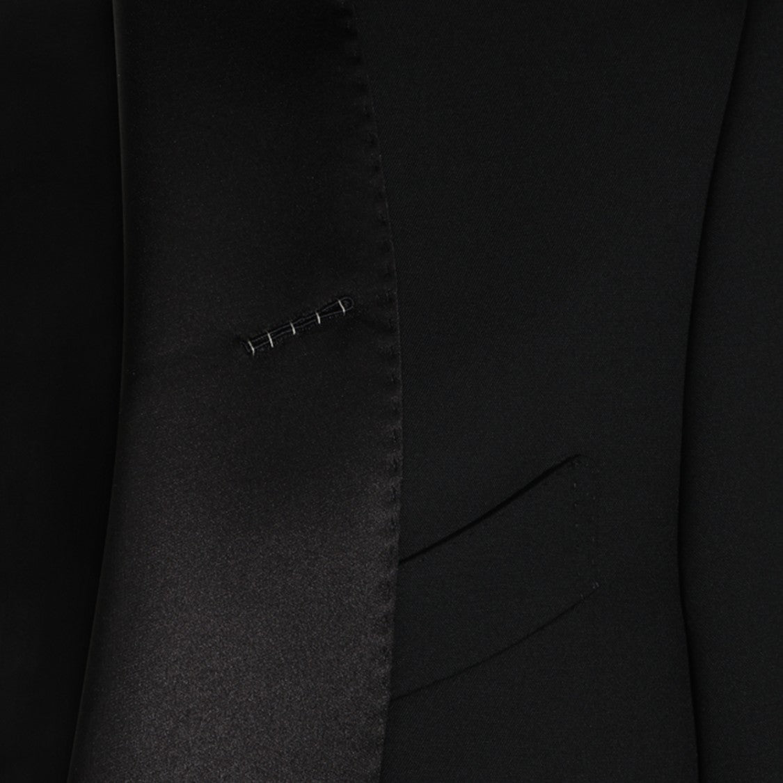 Tom Ford Tailored Black Tuxedo Jacket With Satin Peak Lapels