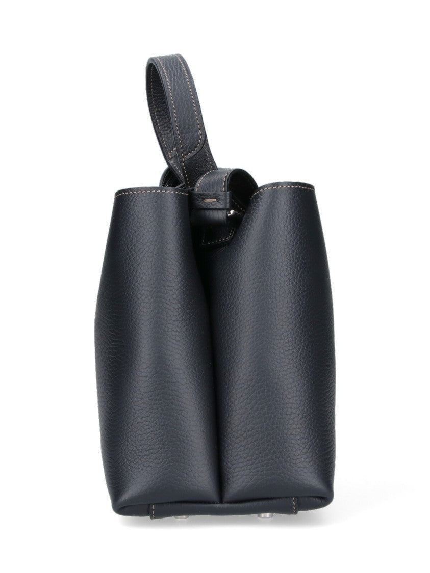 Tod's Black Bag With Structured Silhouette And Smooth Texture