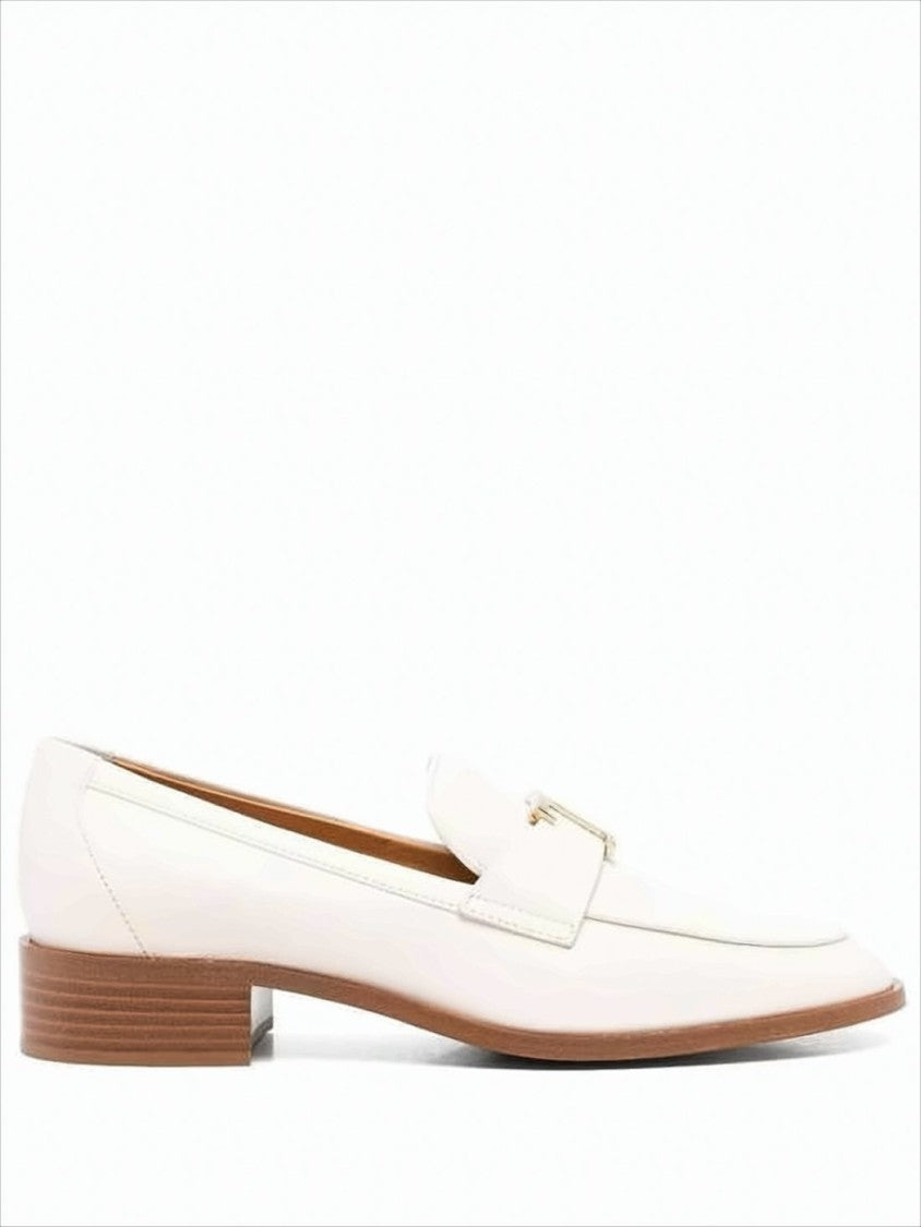 Tod's Smooth Leather Loafers With Subtle Metallic Accent