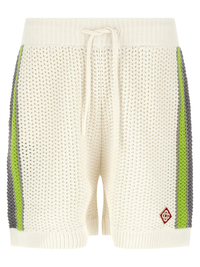 Casablanca 'Stripe Crochet' Bermuda Shorts