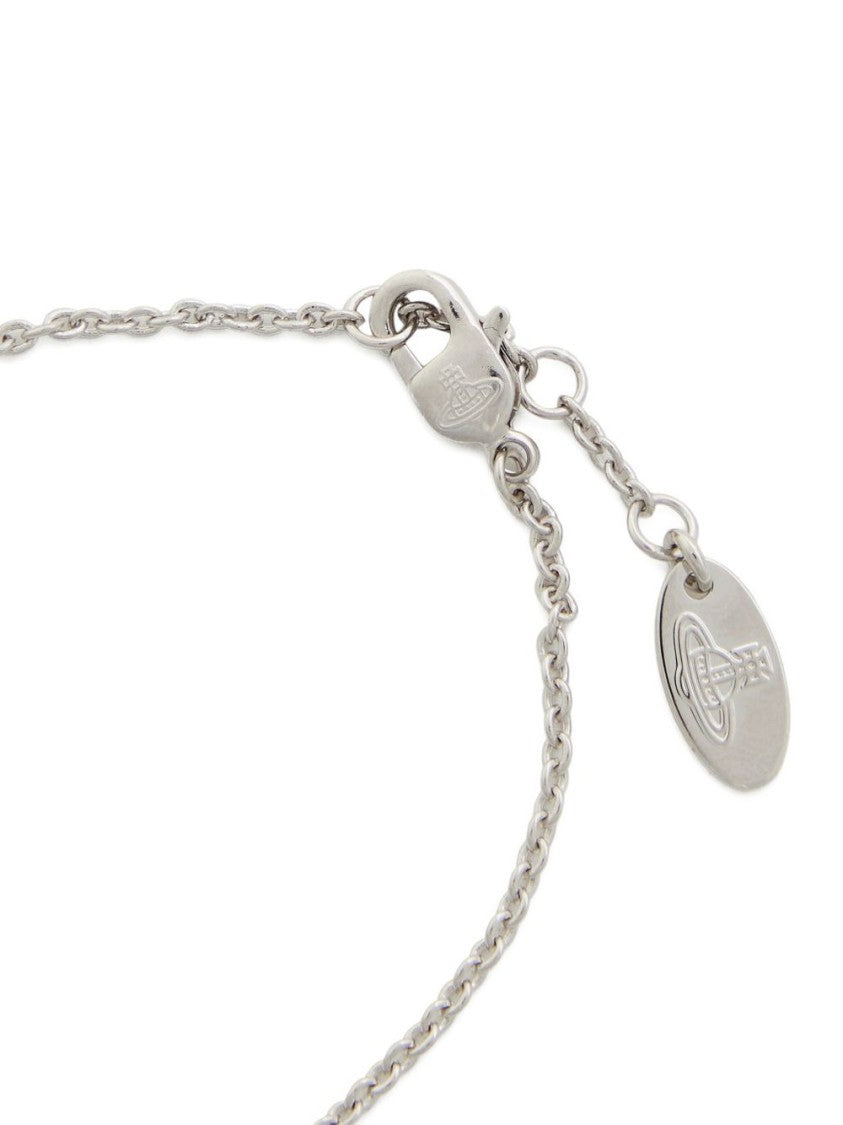 Vivienne Westwood Silver-Tone Bracelet With Lavender Gemstone Cluster