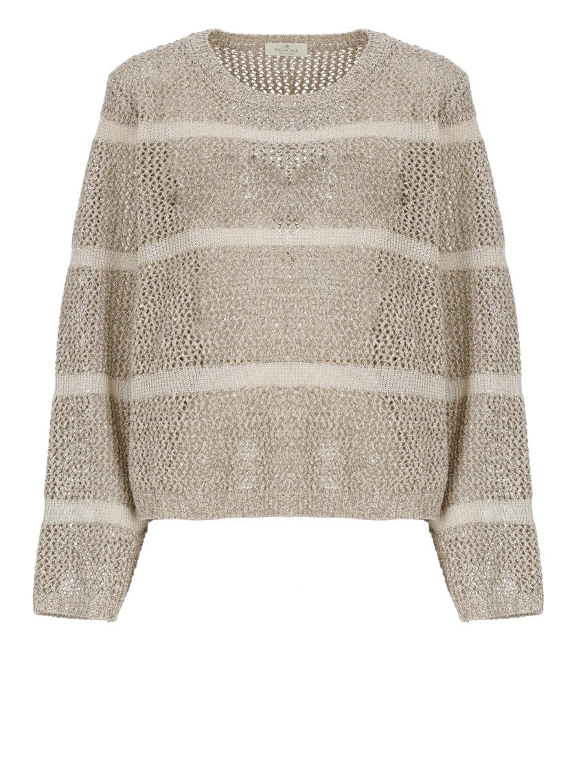 Panicale Perforated Sequin Long Sleeve Sweater