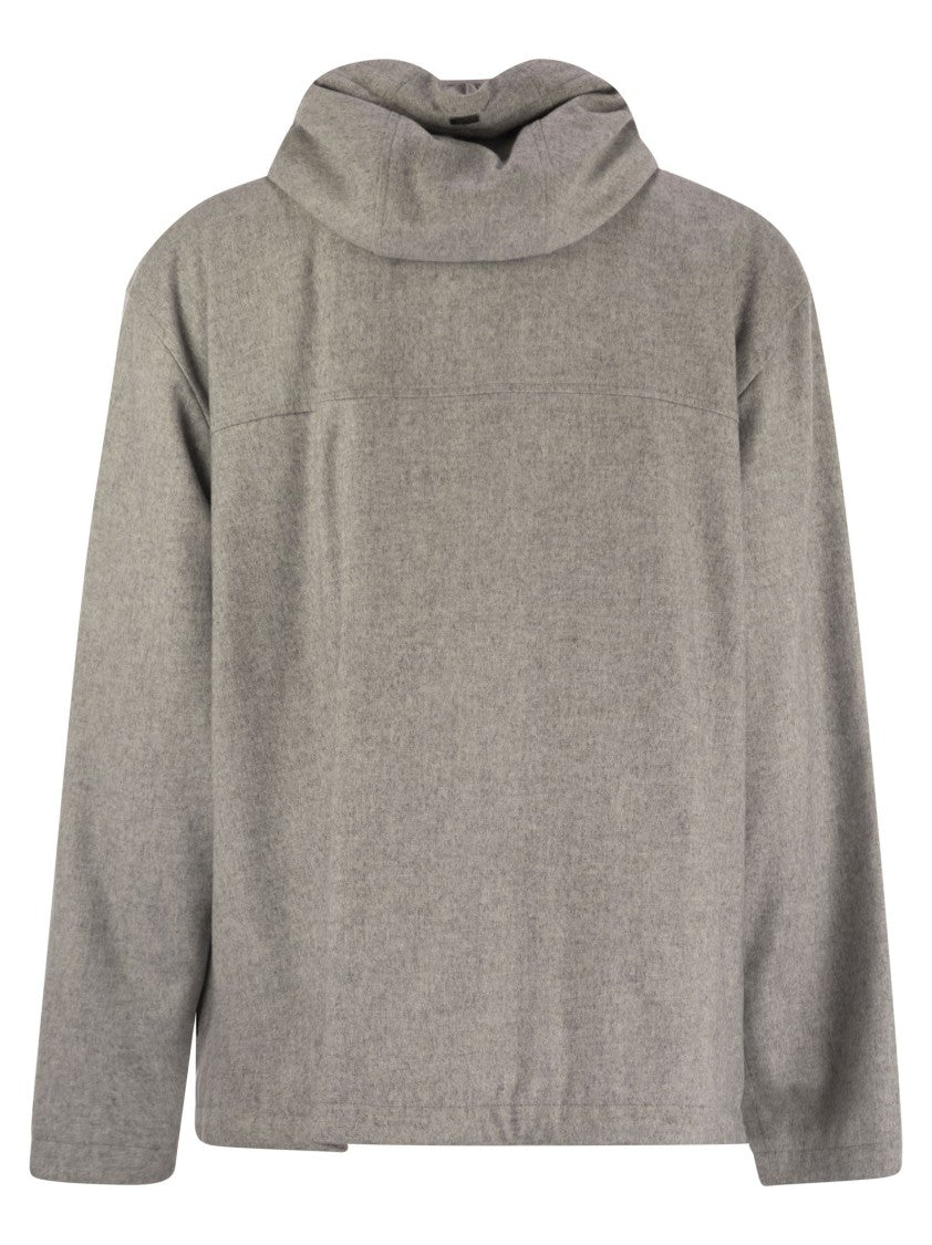 Herno Field Jacket In Silk And Cashmere