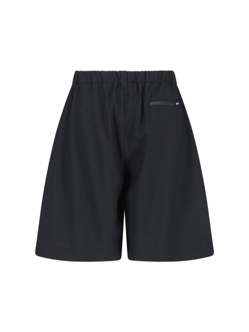 Laminar Wool Blend Shorts – Black