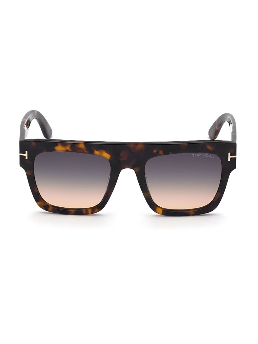 Tom Ford Brown Tortoiseshell Rectangular Frame Sunglasses