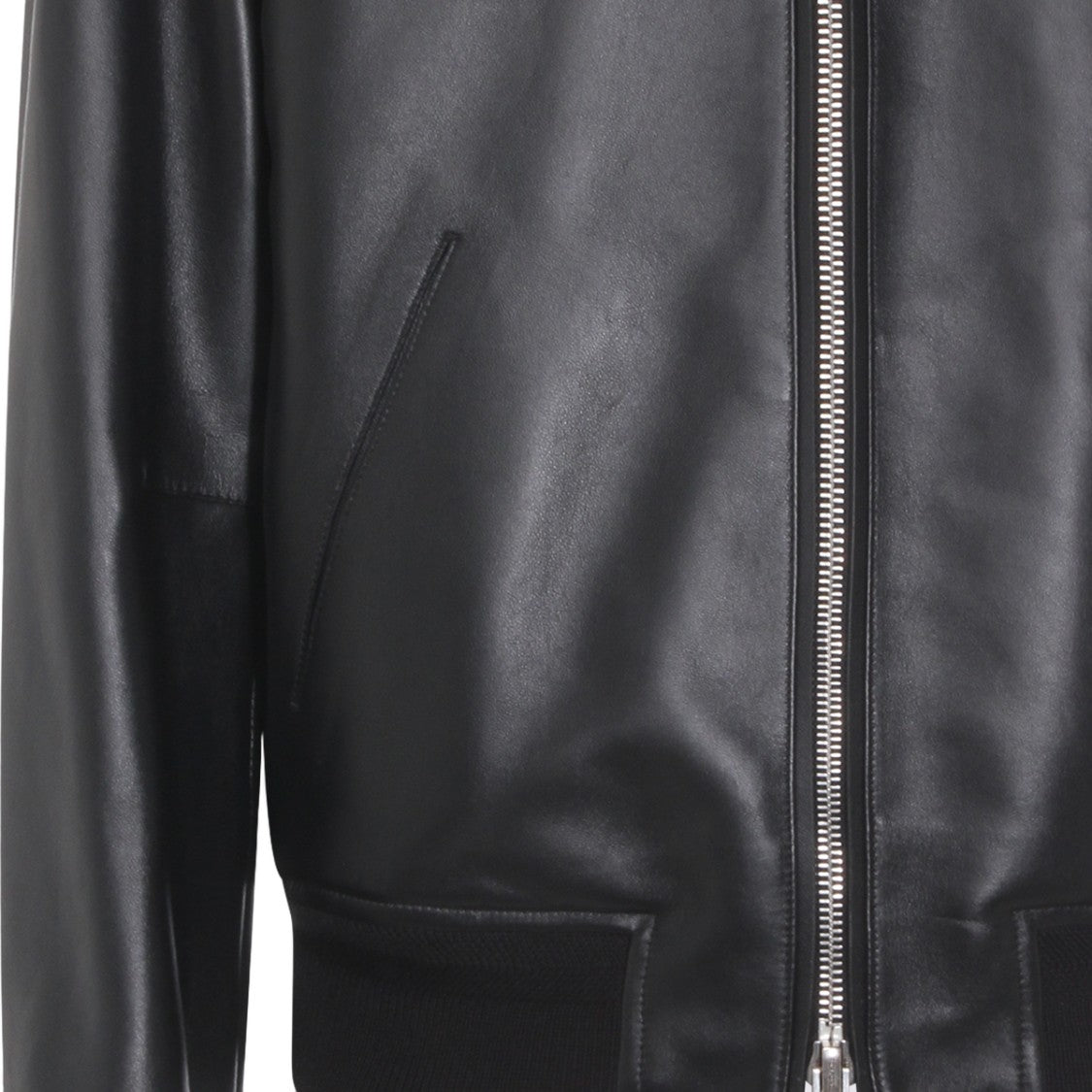 Tom Ford Smooth Leather Jacket With Classic Collar