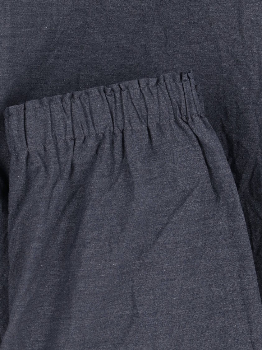 Daniela Gregis Grey Wide-Leg Cotton Pants