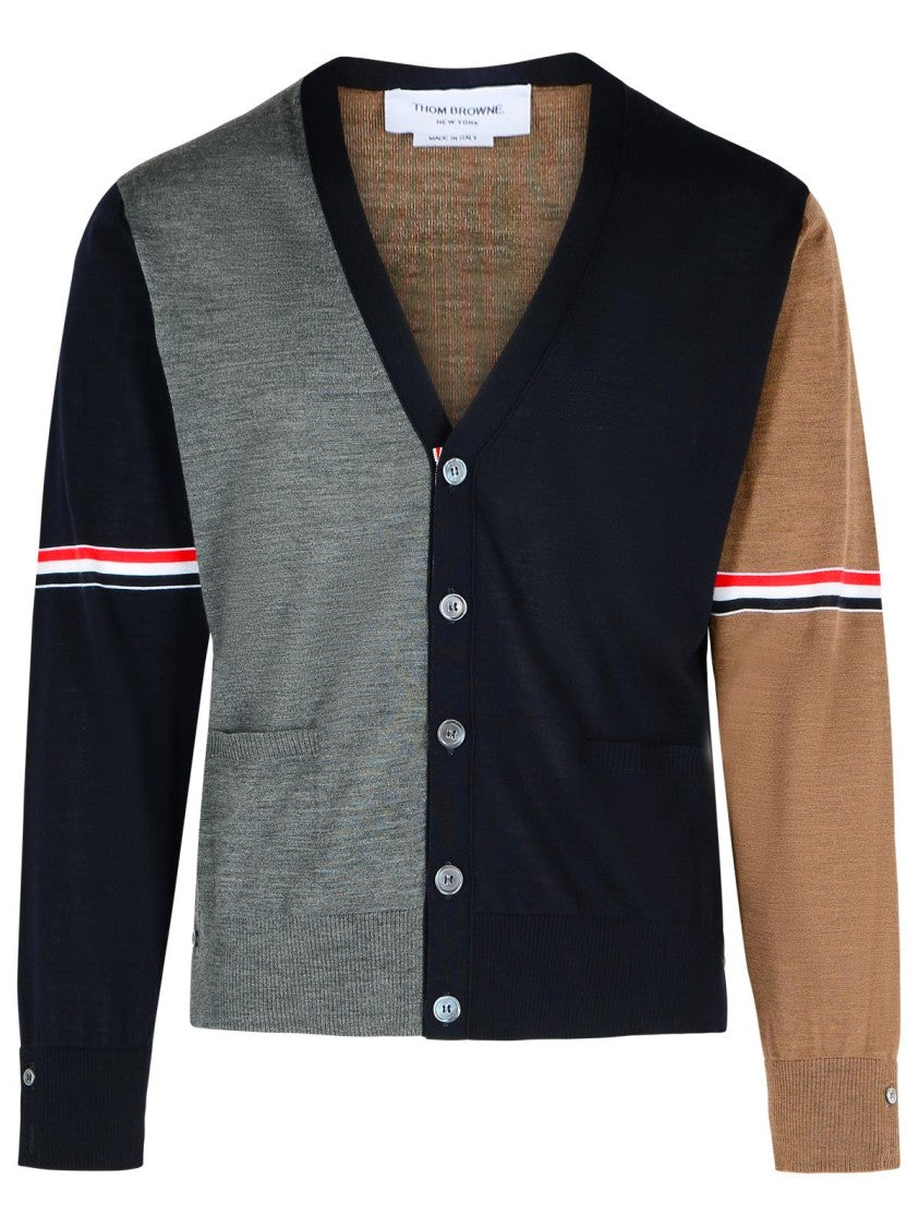Thom Browne Fun' Multicolor Virgin Wool Cardigan