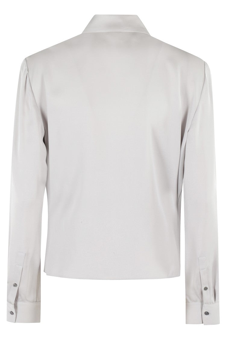 Theory Lapel Wrap Blouse