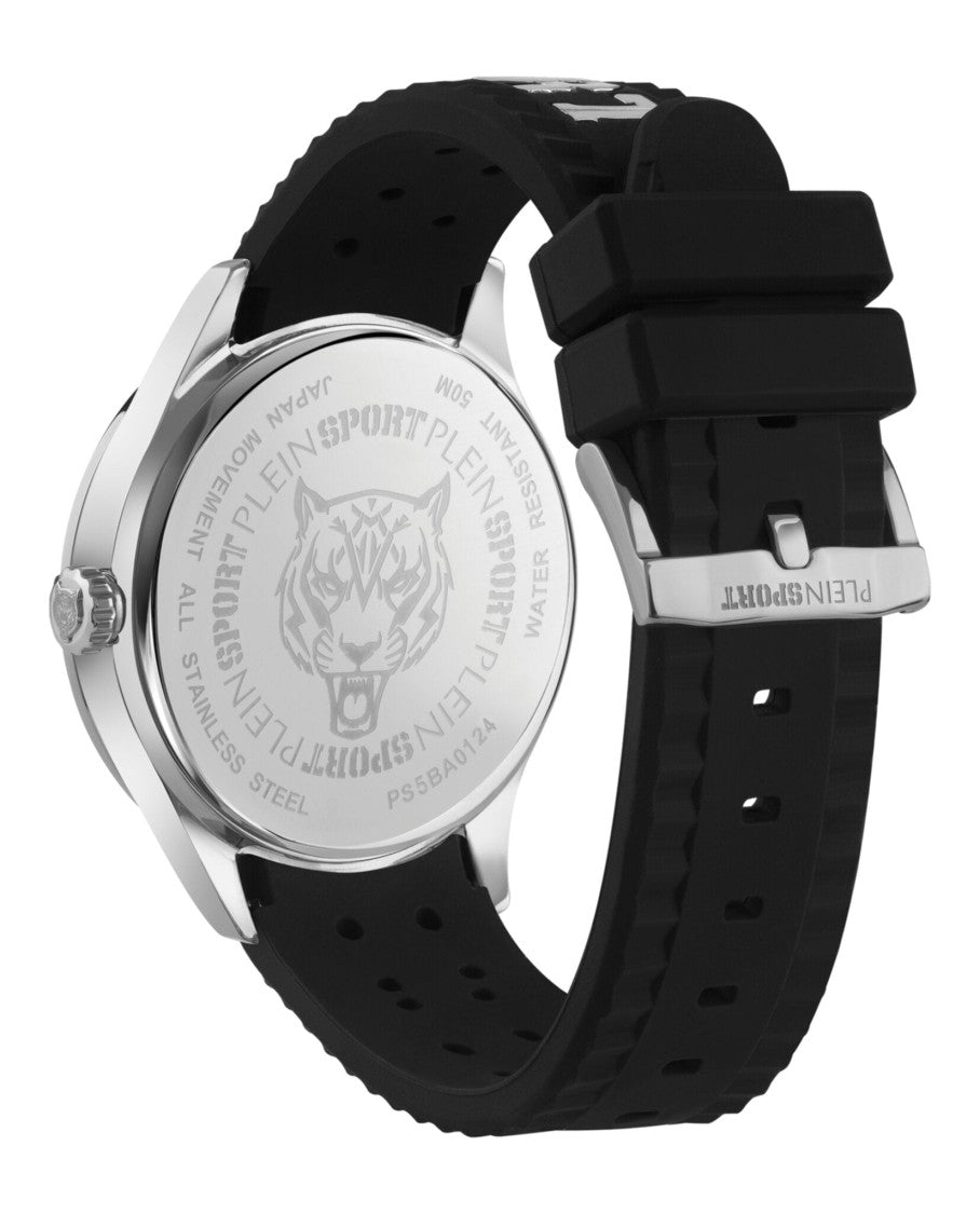 Plein Sport Lineman Silicone Watch With 45Mm Stainless Steel Case
