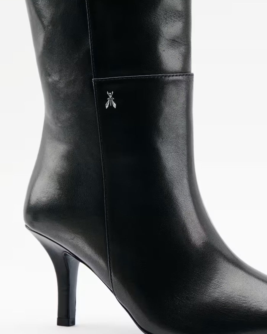 Patrizia Pepe New Minimal Shape Mid-Calf Leather Boots