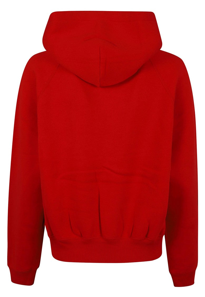 Polo Ralph Lauren Cropped Red Hoodie With Contrasting Embroidered Logo