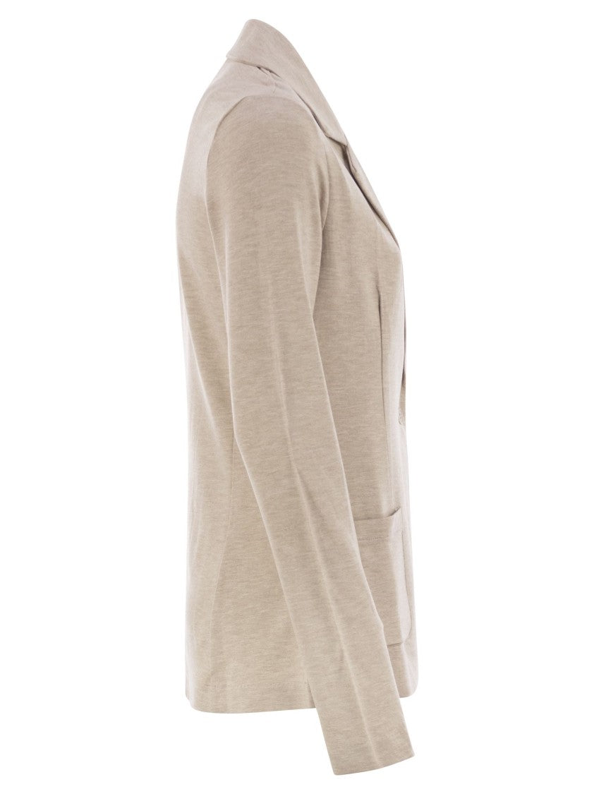 Majestic Slim-Fit Jacket With Single Button Closure