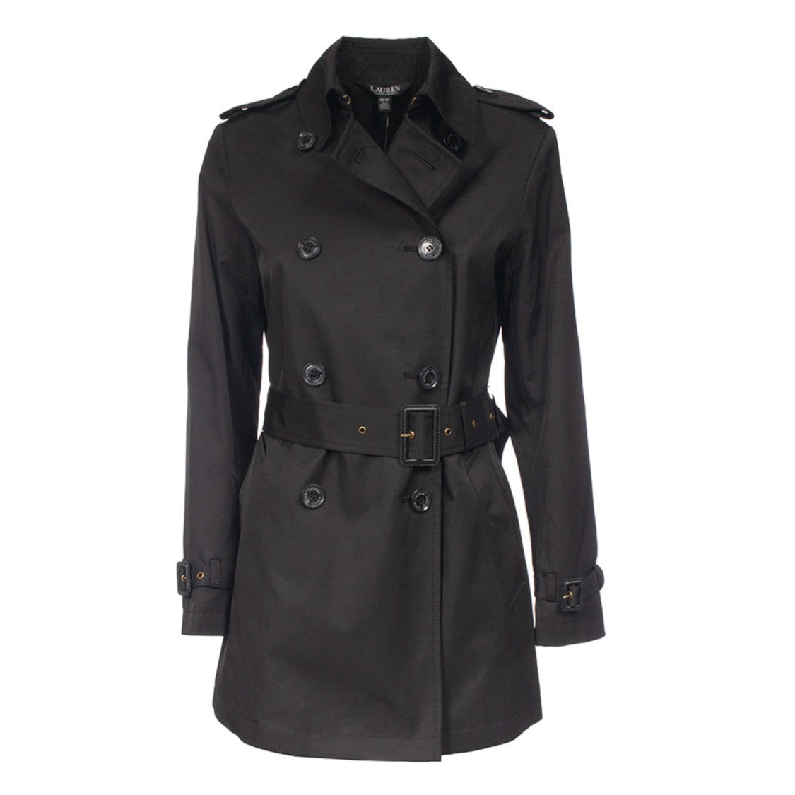 Lauren Ralph Lauren Double-Breasted Cotton Blend Trench Coat