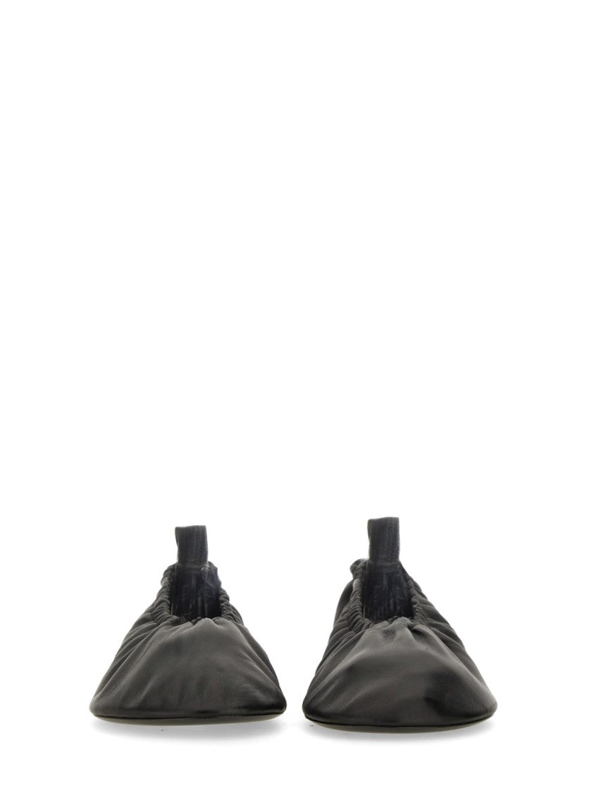 Jil Sander Nappa Ballerina Flats With Subtle Heel