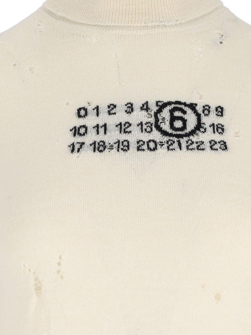 Mm6 By Maison Margiela Numeric Sweater – Ivory
