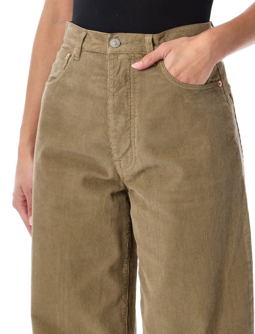 Fortela High-Waisted Wide-Leg Pants With Textured Finish