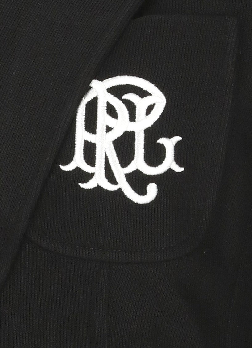 Polo Ralph Lauren Tailored Black Cotton And Viscose Blazer