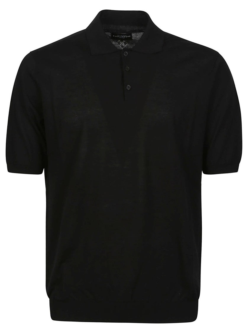 Ballantyne Short Sleeve Plain Fitted Polo