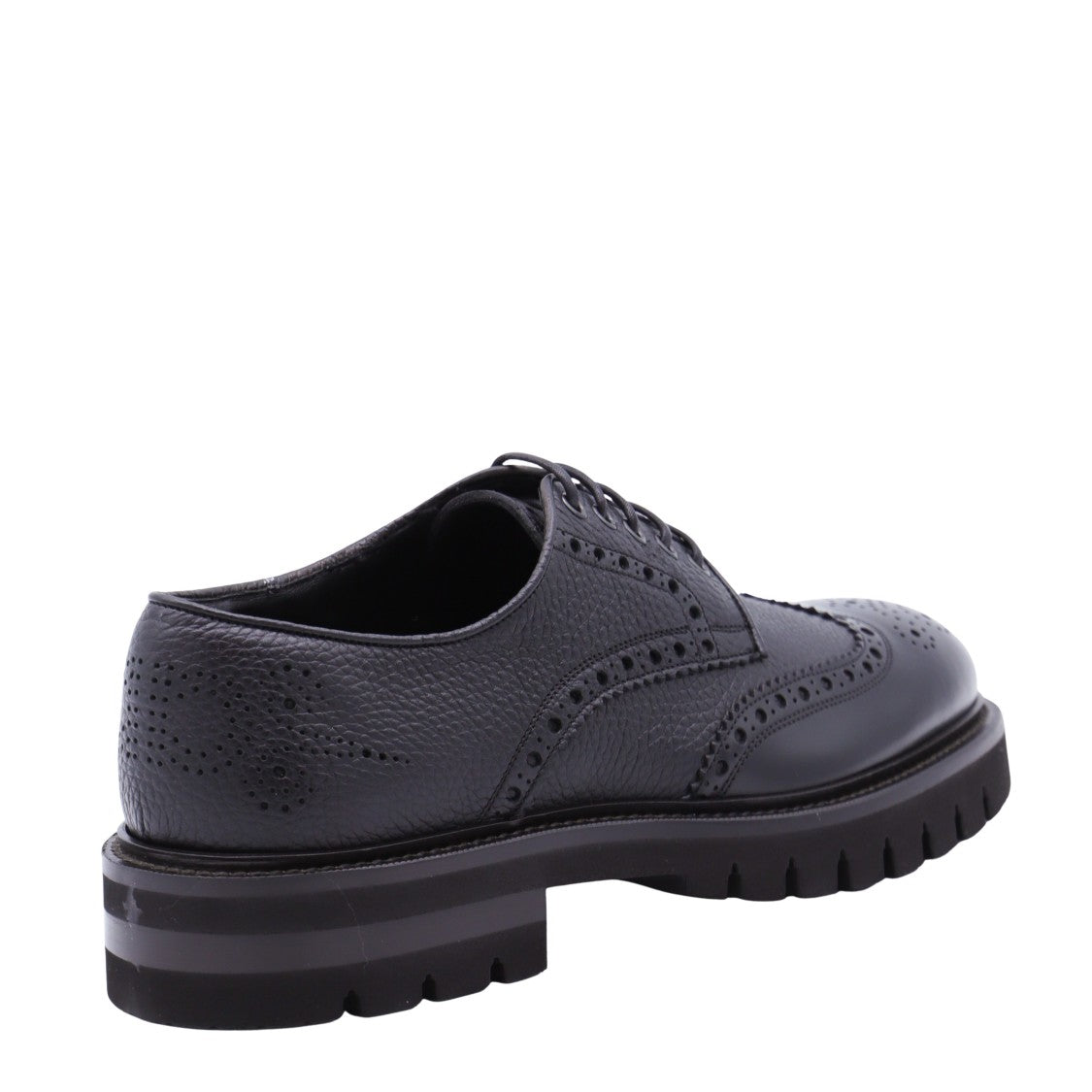 Ferragamo Classic Wingtip Brogue Lace-Up Shoes