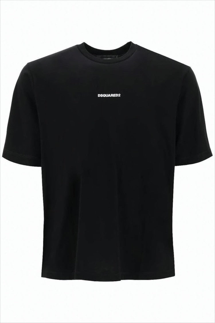 Dsquared2 Black Short-Sleeve T-Shirt With Logo Detail