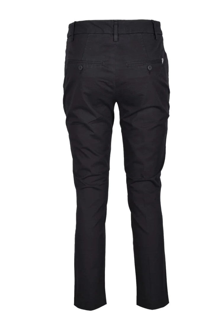 Dondup Black Stretch Cotton Pants
