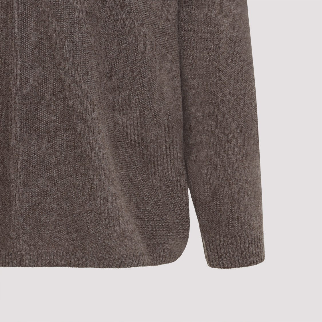 Moncler X Rick Owens Sophisticated Grey Sweatshirt In Virgin Wool And Cashmere Blend