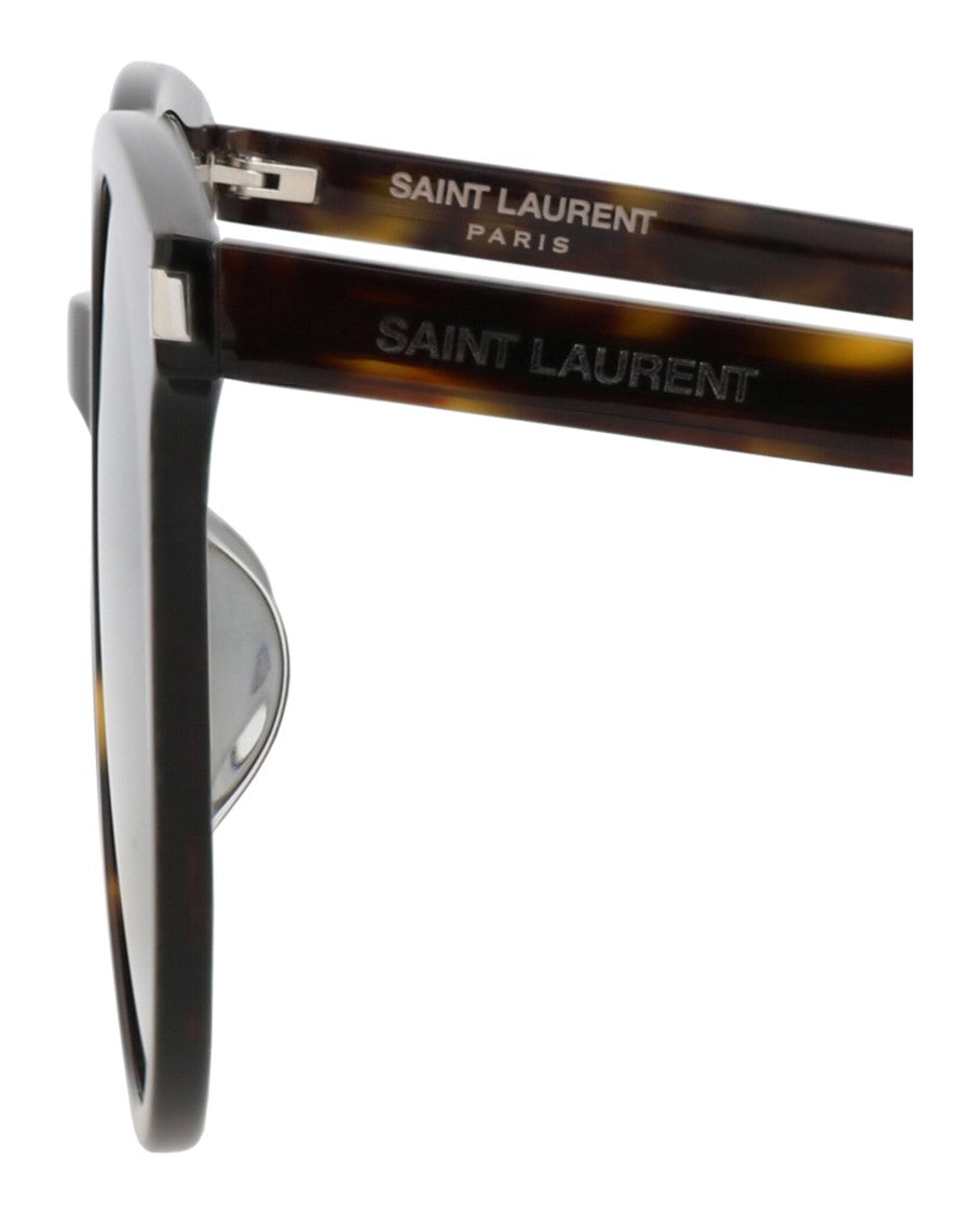 Saint Laurent Round Frame Tortoiseshell Acetate Sunglasses
