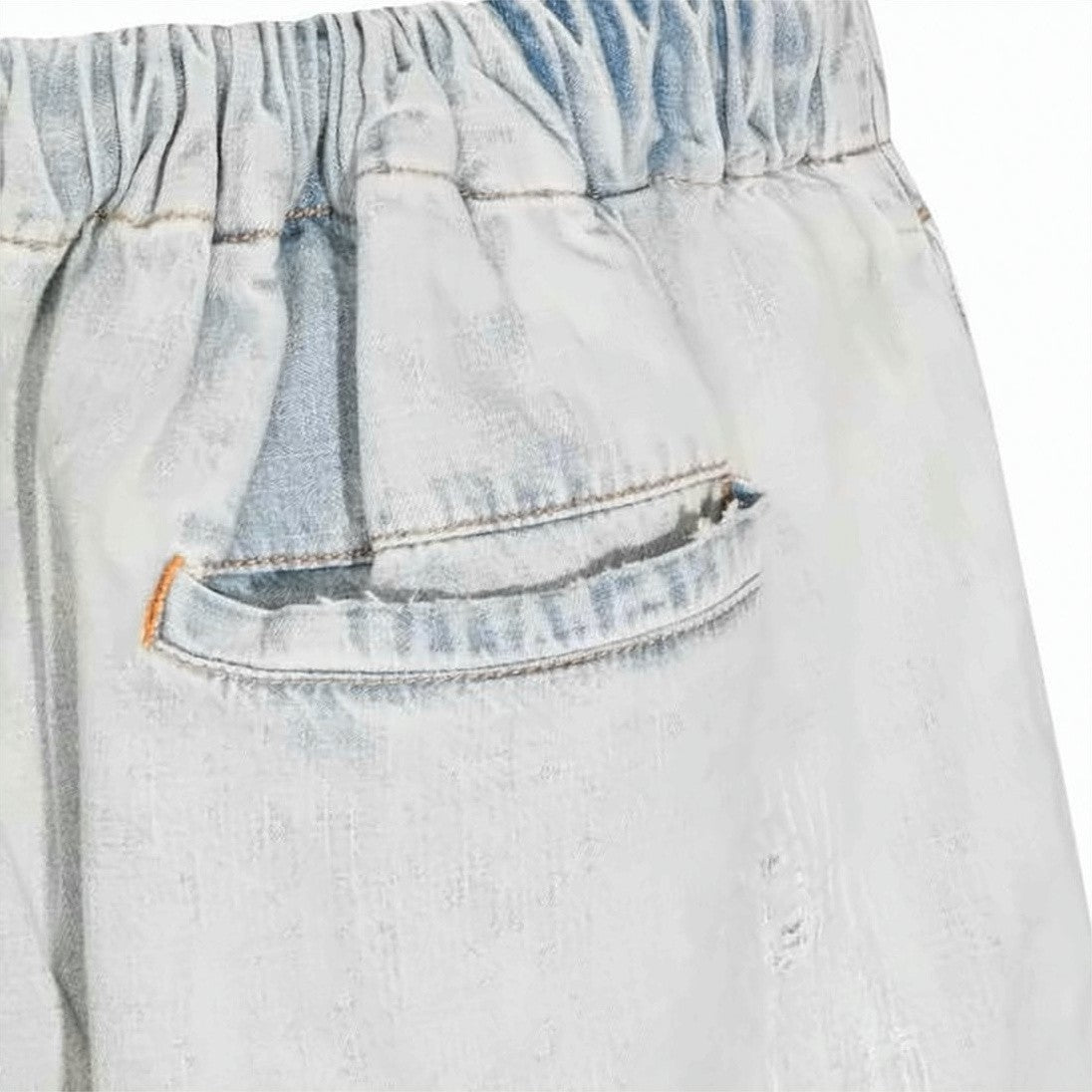 Acne Studios Light-Washed Denim Shorts With Relaxed Fit And Distressed Details