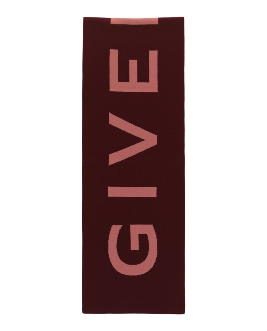 Givenchy Reversible Wool Scarf With Bold Logo Design
