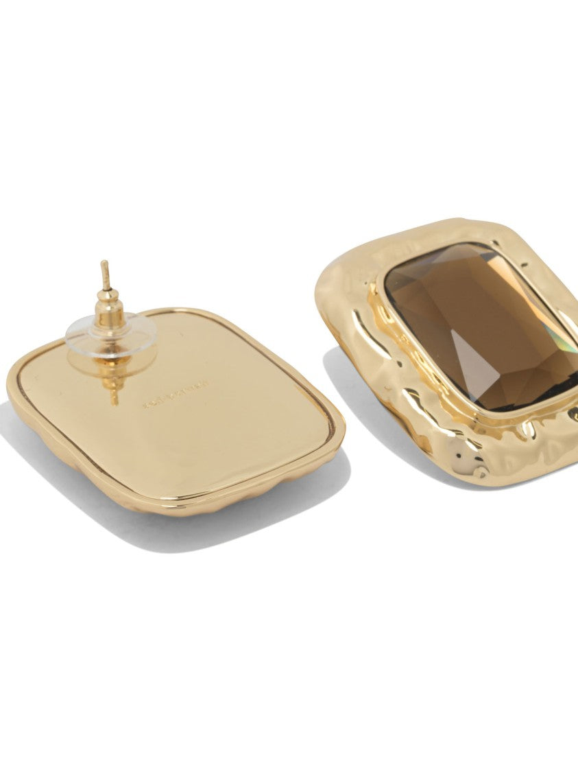 Self-Portrait Geometric Design Amber Earrings