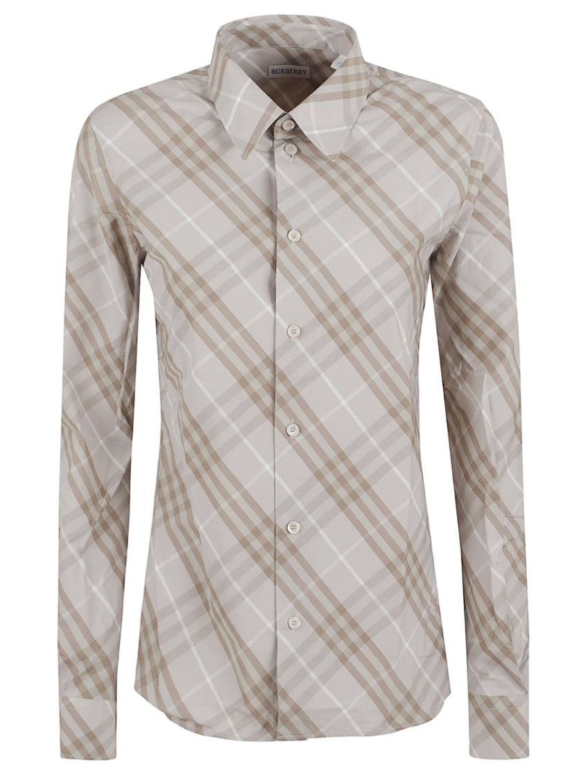 Burberry Plaid Button-Down Shirt With Classic Collar