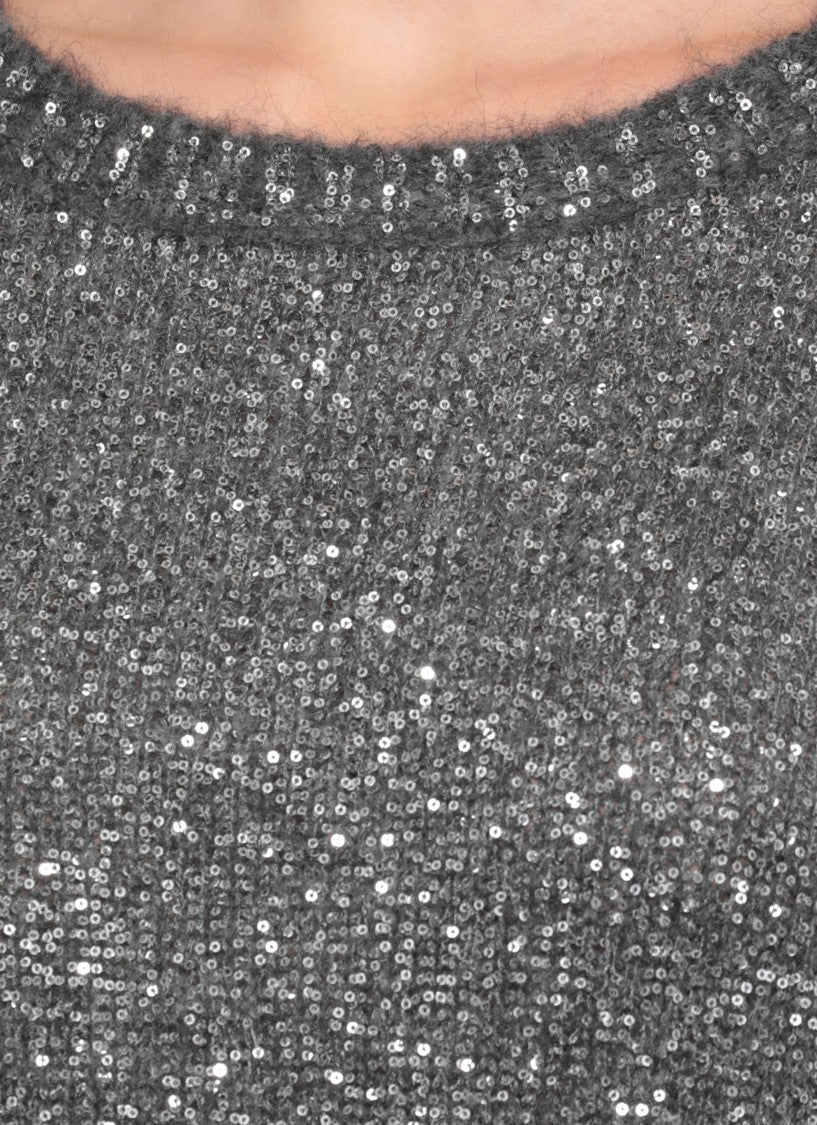 D. Exterior Grey Wool And Alpaca Sweater