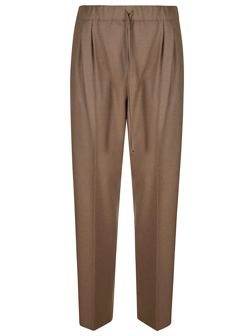 Max Mara Refined High-Waisted Tailored Pants With Drawstring Closure